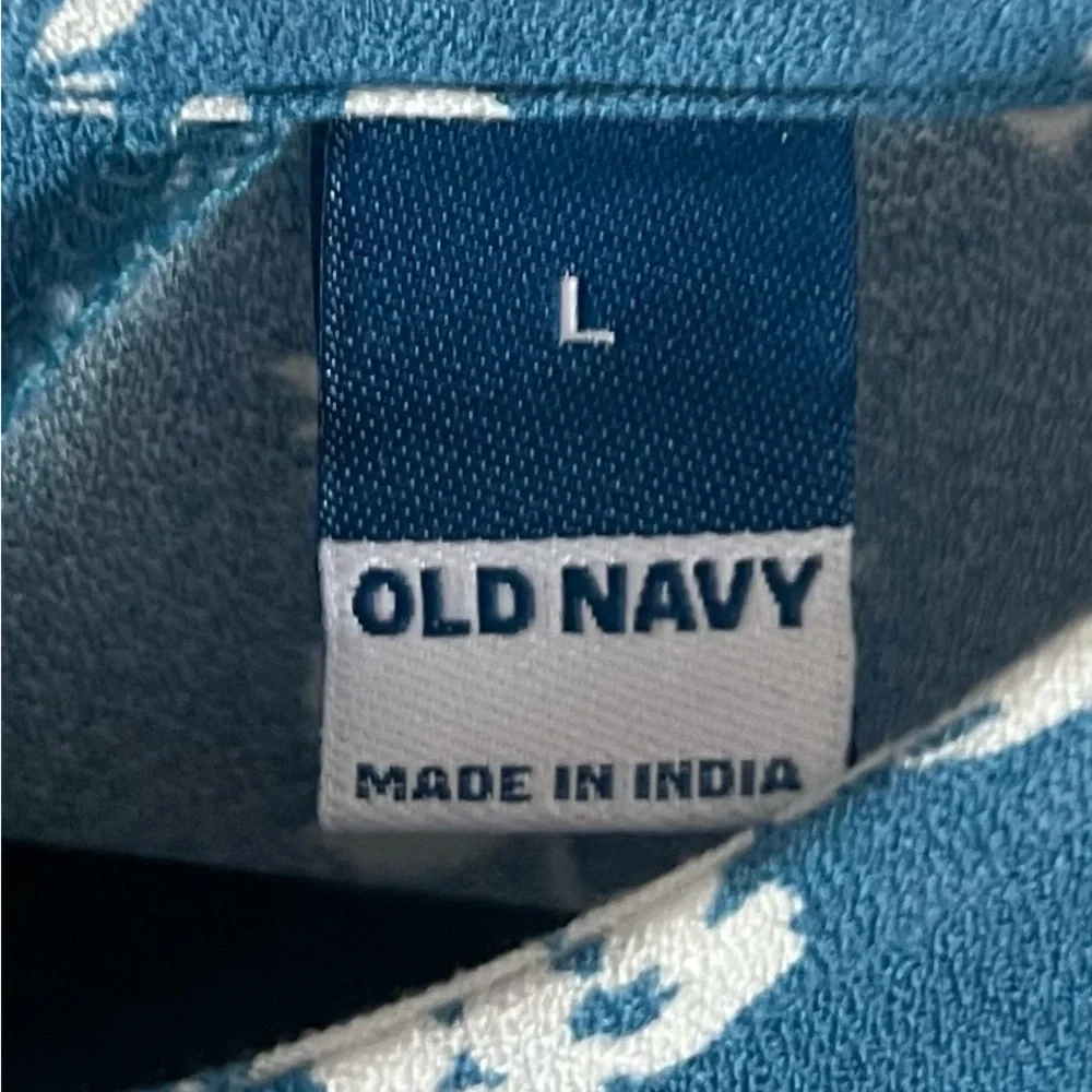 Old Navy Teal Floral Mini Dress - Picture 7 of 9